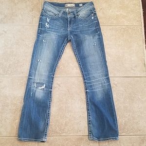BKE Payton bootcut distressed jeans. Size 28R.